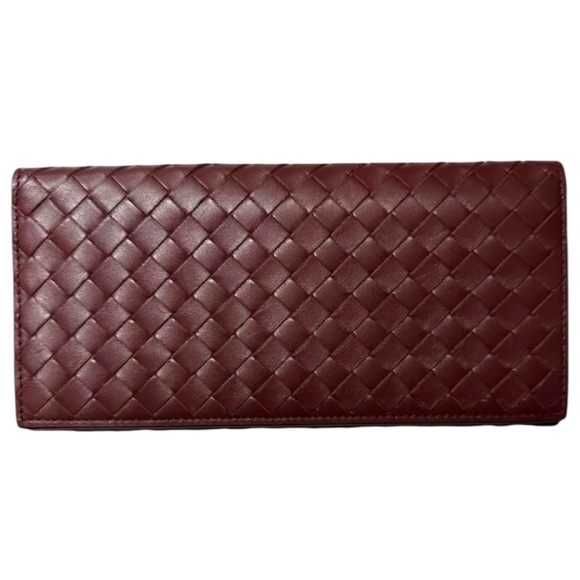 Bottega Veneta Handbags - Bottega Veneta Brown Leather Intrecciato Long Card Holder